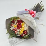 Bouquet con 24 rosas de colores
